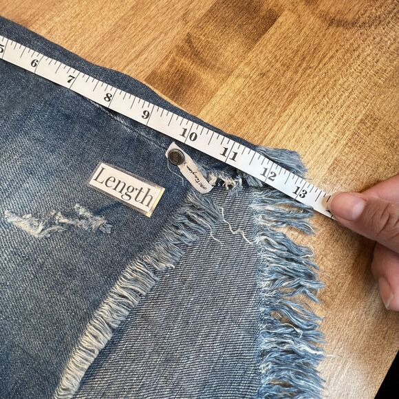One x One Teaspoon High Waist Bonita Raw Hem Distressed Jean Shorts Sz 24 - Picture 11 of 13